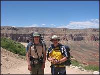 Al and Zack at topp of Havasupai Hilltop Trailhead