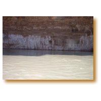 Picture of the salt deposits on the wall of the Canyon.