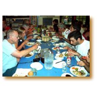 Picture of us eating dinner Thursday night.