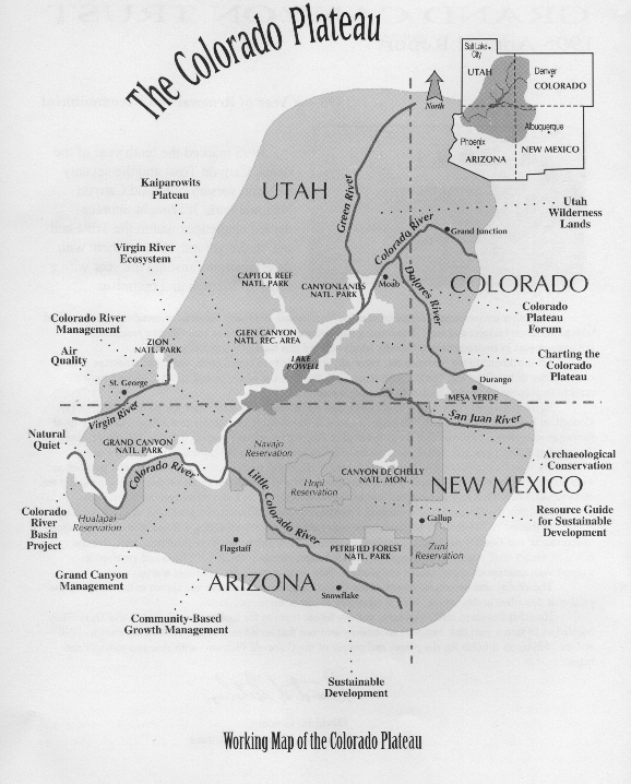 Map of Colorado Plateau