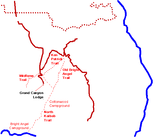 Map of north rim