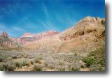 Looking back up at the previous nights camp near the right extremity of Redwall cliffs. Marion Point at left