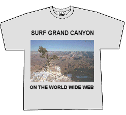 Front of shirt: Surf Grand Canyon on the World Wide Web