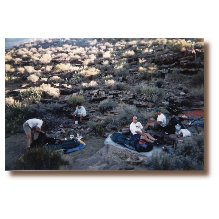 Camped in a sandy wash